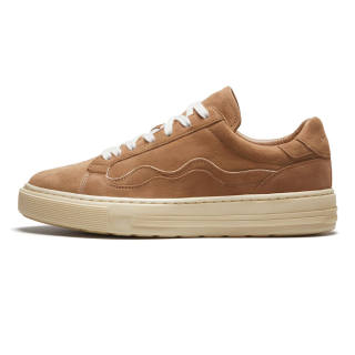 HACKBUTEER Synthetic Leather Breathable Low top Skateboard Shoes Men's Brown