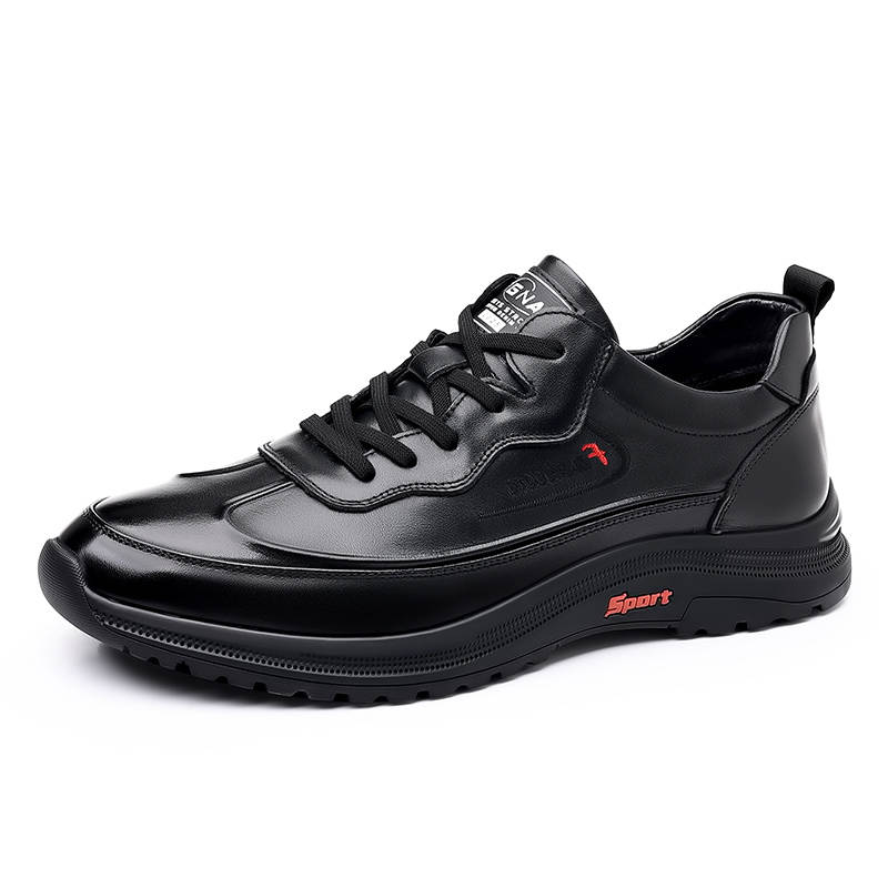 KACHILANG Cow Leather Casual Shoes Men's Black