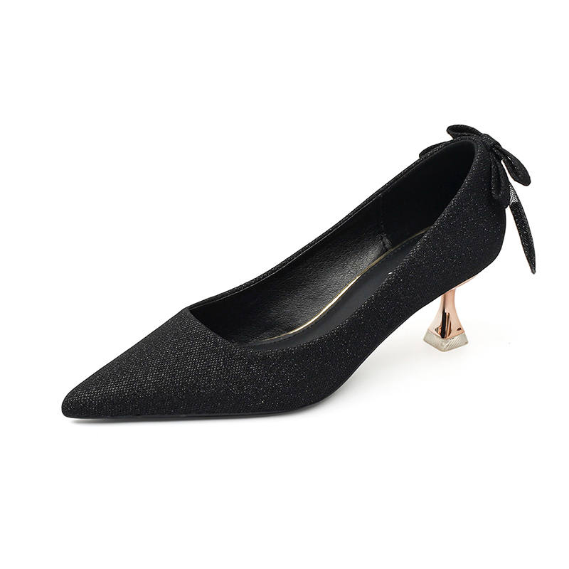 WESTLINK WESTLINK Fabric Flared Heel High Heels Women's