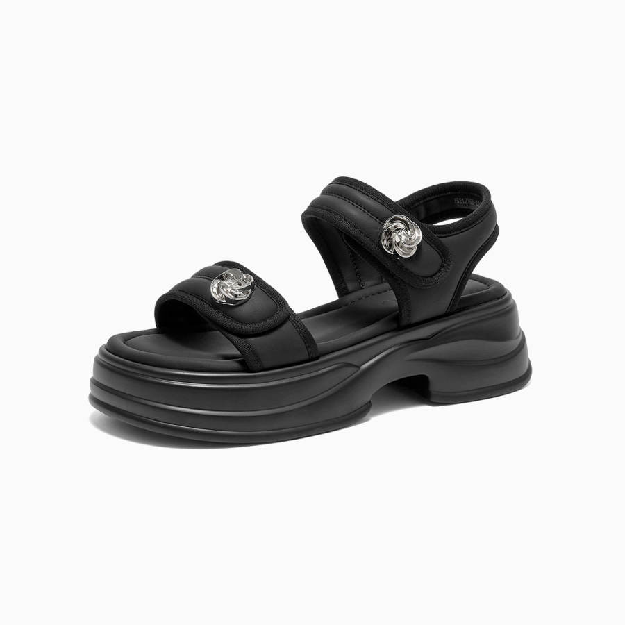 GEMEIQ GEMEIQ Synthetic Leather One Strap Sandals Women's