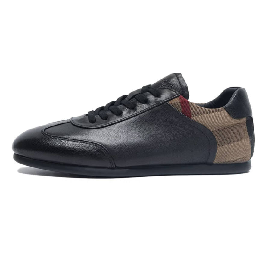 ZUOSAISI Top Grain Cow Leather Low top Casual Shoes Men's Black