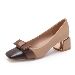 YAFEI XUANYU Microfiber Leather Chunky Heel High Heels 5CM Women's