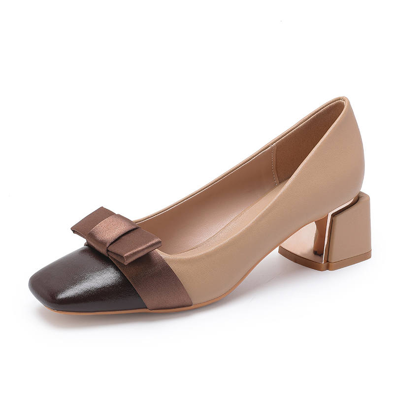 YAFEI XUANYU Microfiber Leather Chunky Heel High Heels 5CM Women's