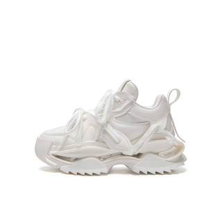 Talitaqoom Cow Leather Height Increasing Low top Chunky Sneakers Unisex 7cm