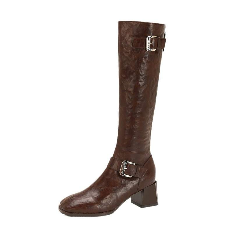 BIGTREE BIGTREE Microfiber Leather Knee high Boots Women's