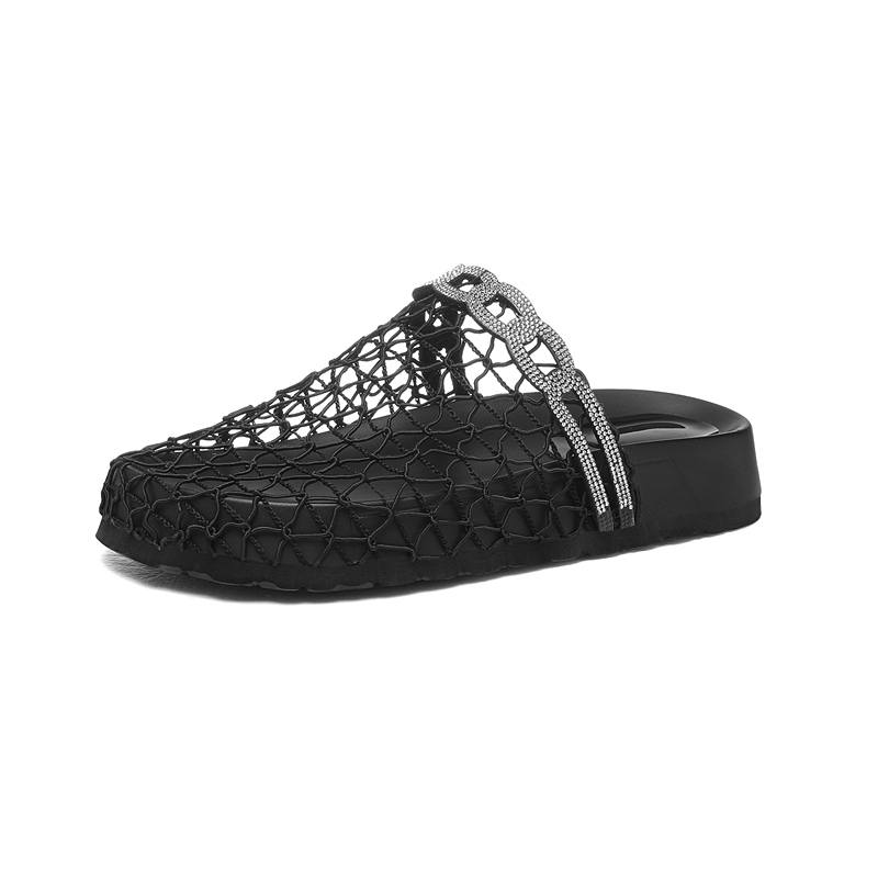 JINSITU EVA Abrasion Resistant Quick Dry Closed Toe Slippers Women's Black
