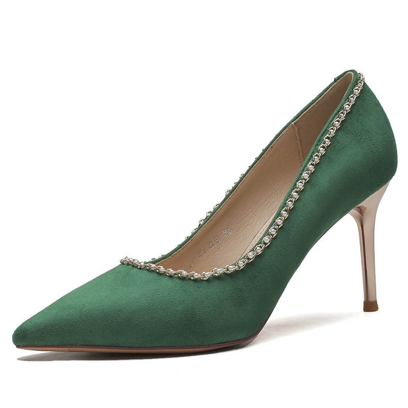 ZUOMILUO Suede Slim Heel High Heels Women's