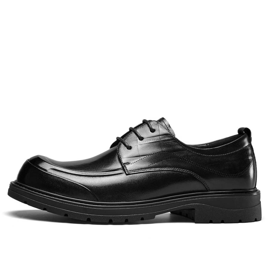 YEARCON Casual Leather Shoes Men's Low Top Brown