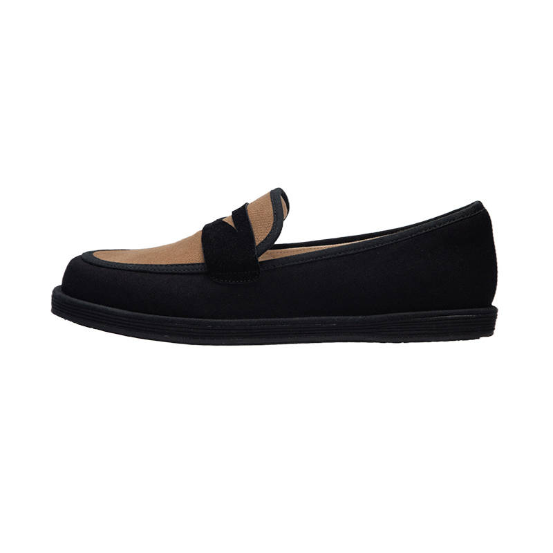 BIANFUMAO Time Honored Handcrafted Multi Layer Sole Cloth Shoes Loafers Men's Black Brown