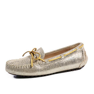 OZZEG Gommino Loafers Women's Gold, Black, Gray