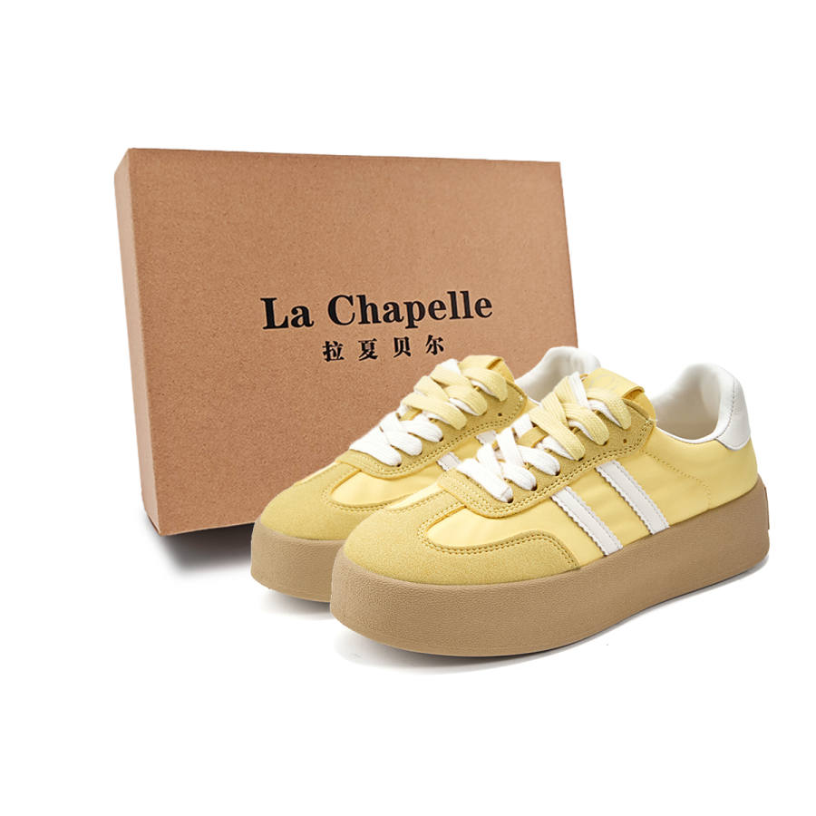 La Chapelle Cheeses Pudding Yellow, Trendy Comfortable German Army Trainers, Breathable Everyday Commute