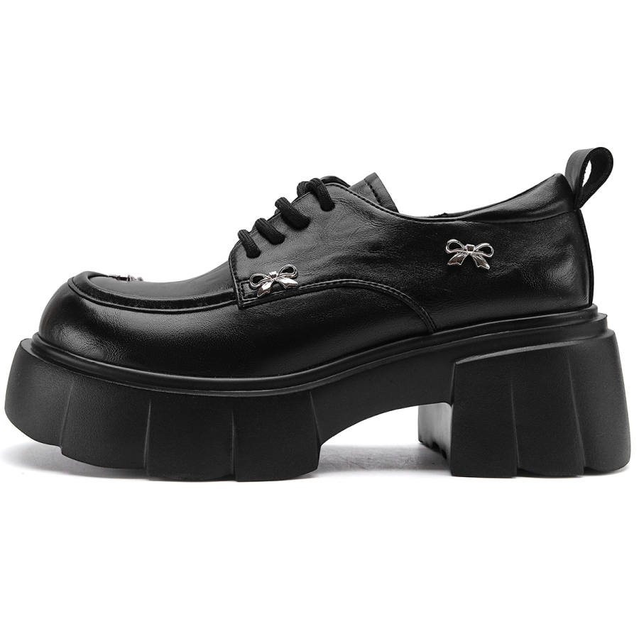 Safiya Synthetic Leather Casual Shoes Women's Black