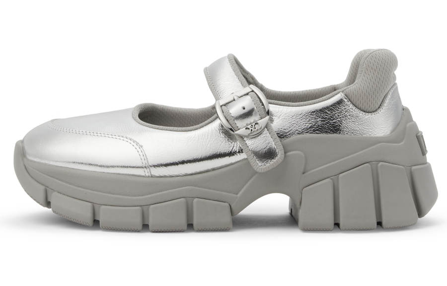 CHARLES&KEITH Small Ck Top Grain Cow Leather Athleisure Platform Mary Jane Shoes 6CM Women's