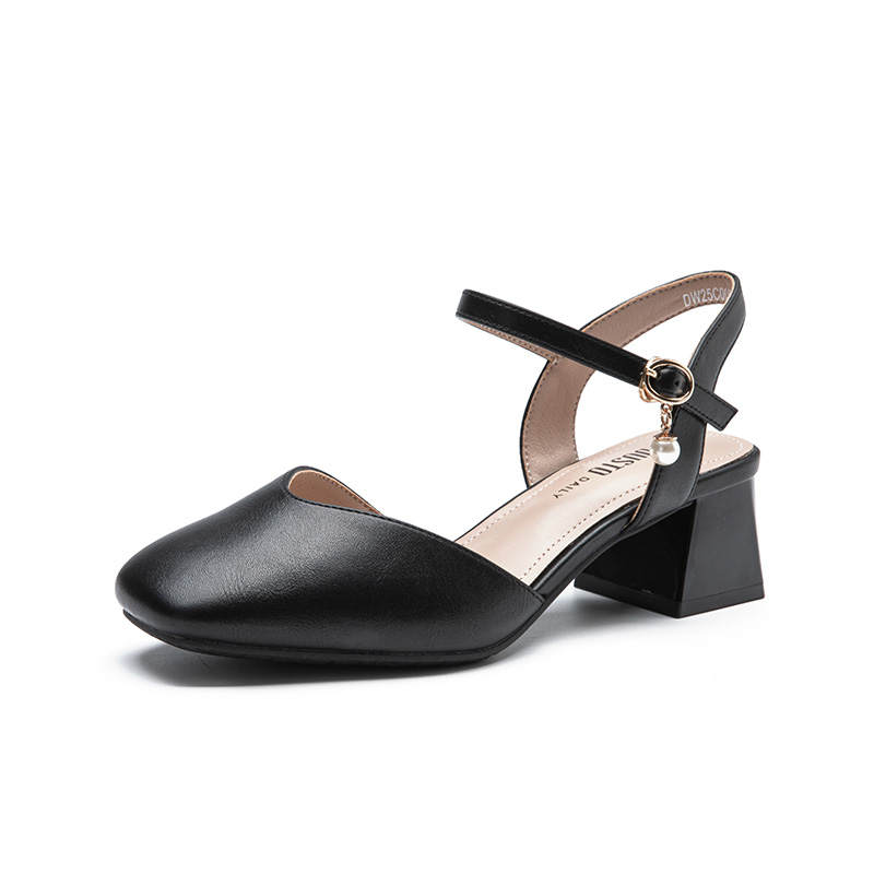 DUSTO Pu Chunky Heel High Heels Women's