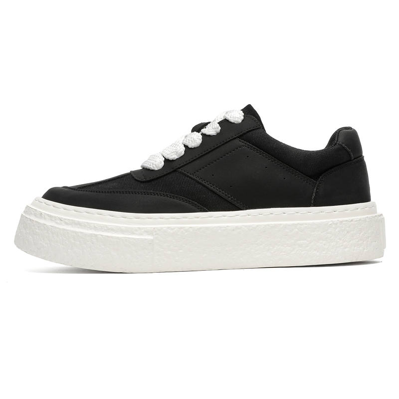 WEISHIBANGWEI WEISHIBANGWEI Height Increasing Low top Skateboard Shoes Men's Black