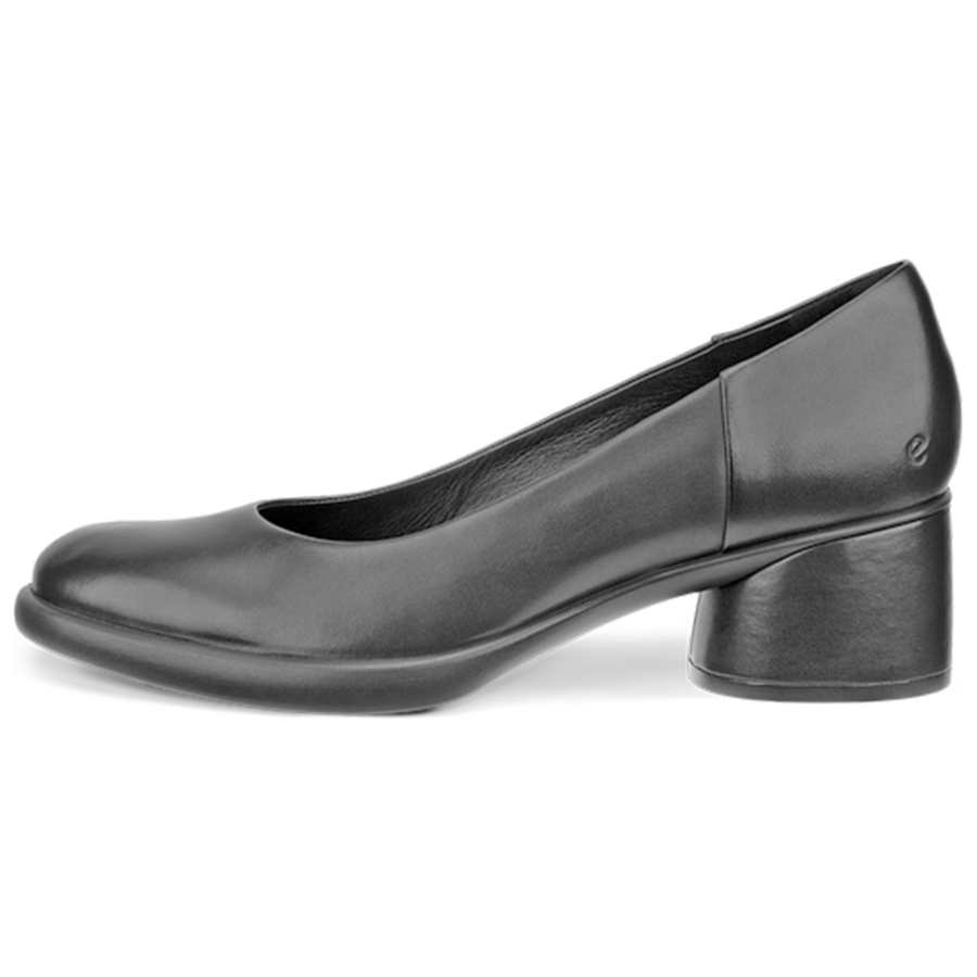 Ecco Ecco Leather Chunky Heel High Heels Women's Black