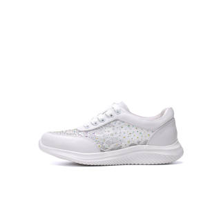 Martniel Cow Leather Low top Casual Shoes Women's White