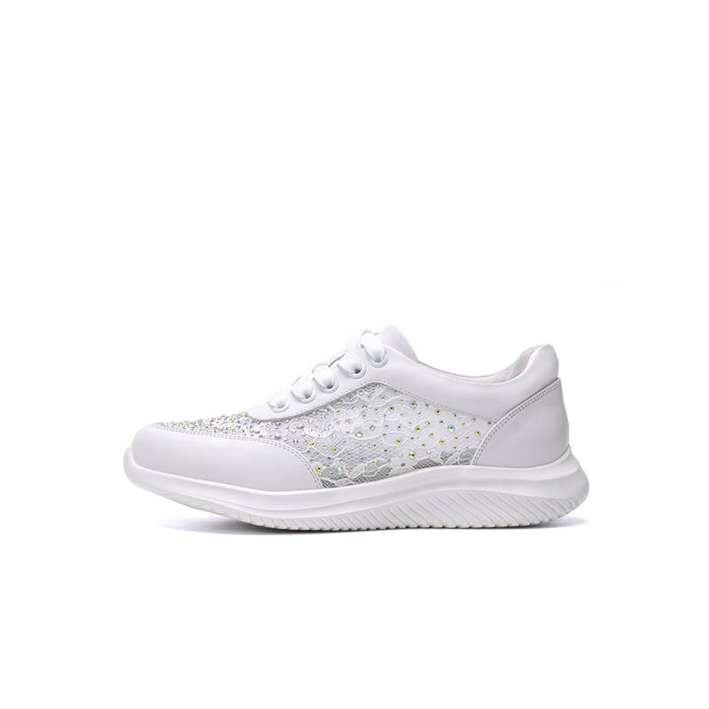 Martniel Cow Leather Low top Casual Shoes Women's White