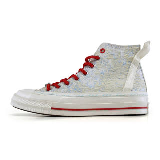 BEN SHERMAN Slip Resistant Abrasion Resistant High top Skateboard Shoes Unisex White