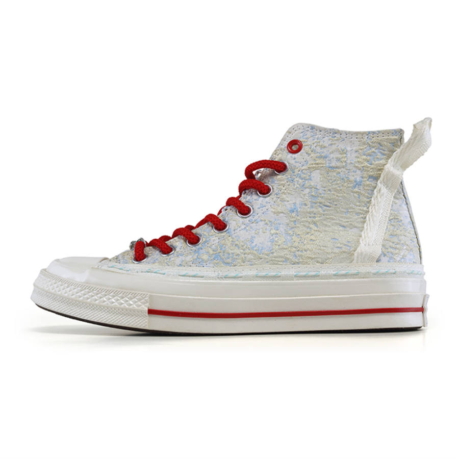 BEN SHERMAN Slip Resistant Abrasion Resistant High top Skateboard Shoes Unisex White