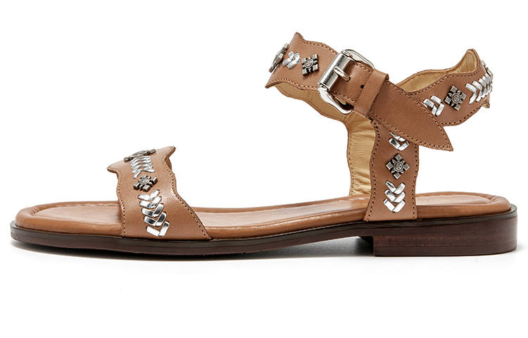 Beau Today Knight Silver Cow Leather French Elegant Wood Grain, Flat And Comfortable, Versatile For Commuting Women's