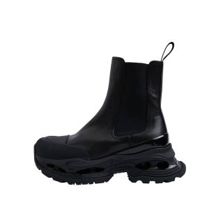 UOOYAA Leather Short Chelsea Boots Women's Black