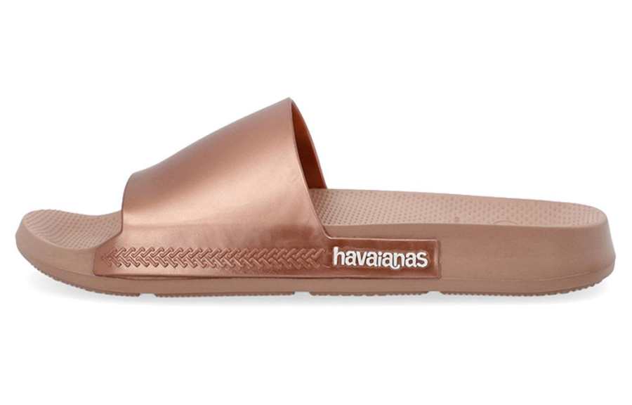 Havaianas Slide Classic Metallic Comfortable Casual Slippers Unisex Phosphorus Red