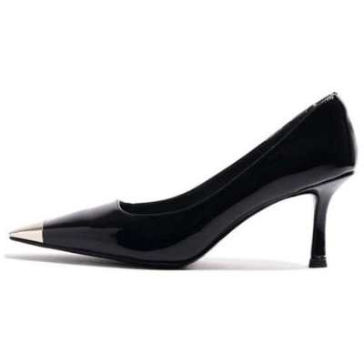 STEVE MADDEN Cow Leather Slim Heel High Heels 7cm Women's Black