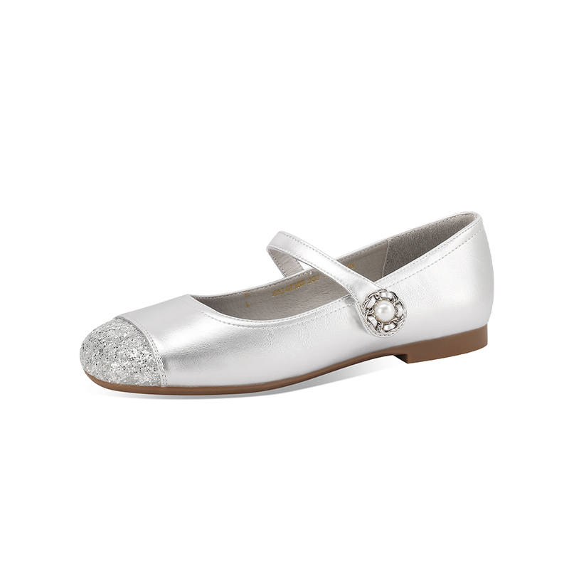 Mulinsen Synthetic Leather Flat Mary Jane Shoes 1.2cm Women's