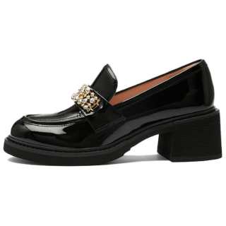 Le Saunda Cow Leather Loafers Women's Black