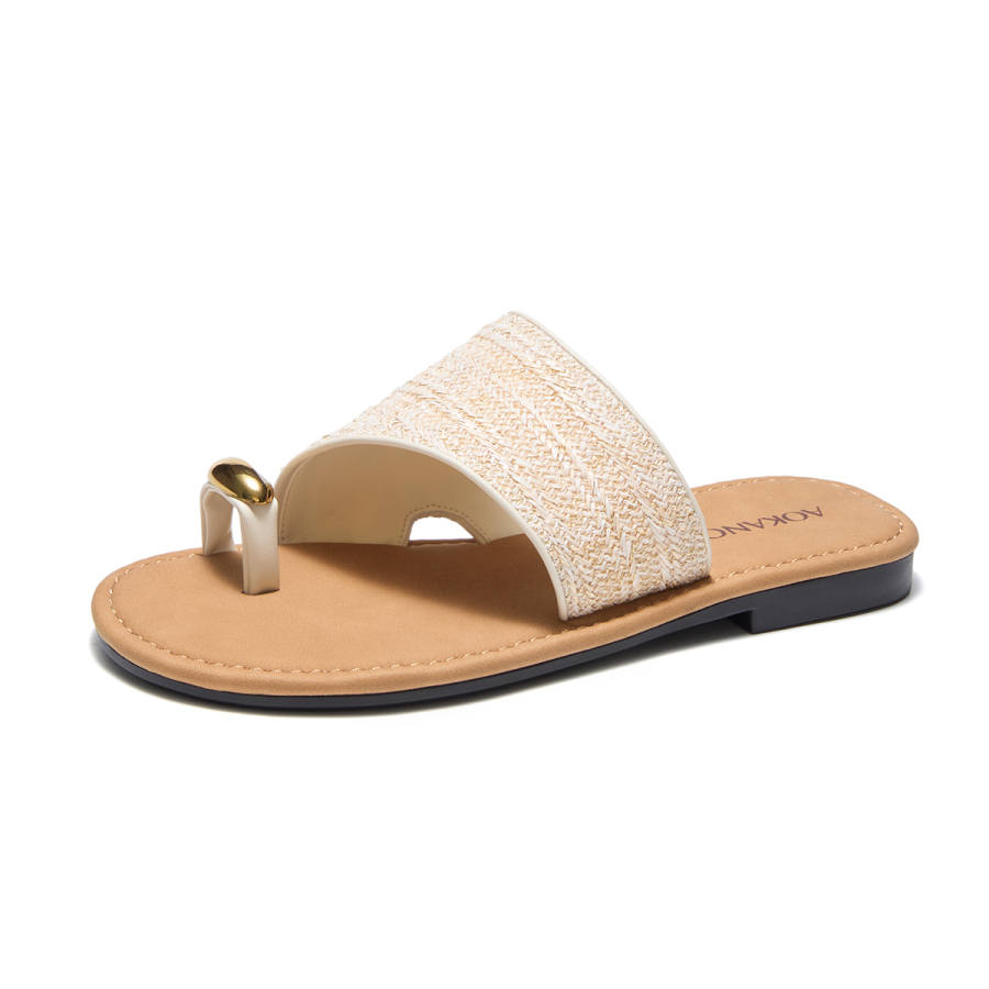 AOKANG Rubber Sole Slip Resistant Cushioning Slip Resistant Cushioning Slide Slippers Women's