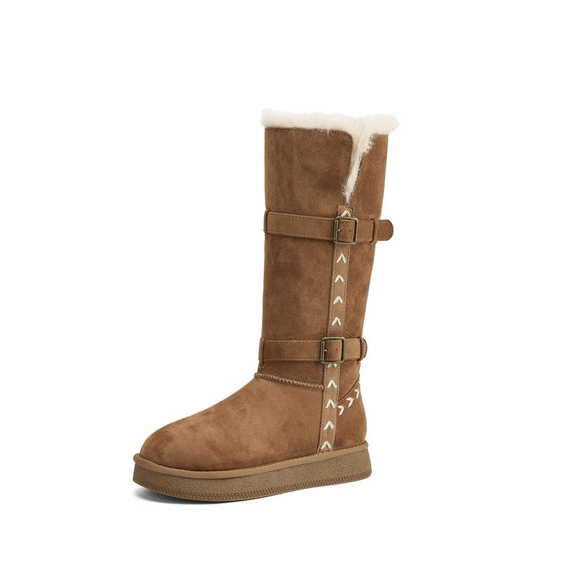 DAPHNE Fabric Thermal Abrasion Resistant Slip Resistant Thermal Abrasion Resistant Slip Resistant Knee High Snow Boots