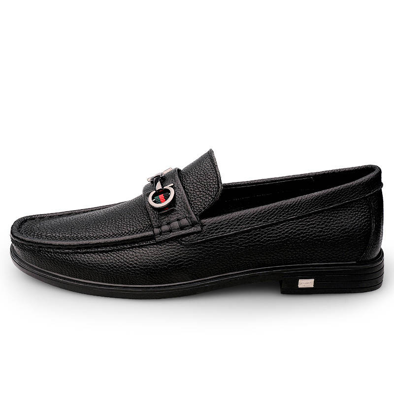 CITONGXIANSHENG Top Grain Cow Leather Casual Shoes Men's Black
