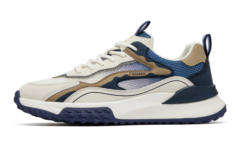 C°BANNER Synthetic Leather Low top Casual Shoes Men's White Blue