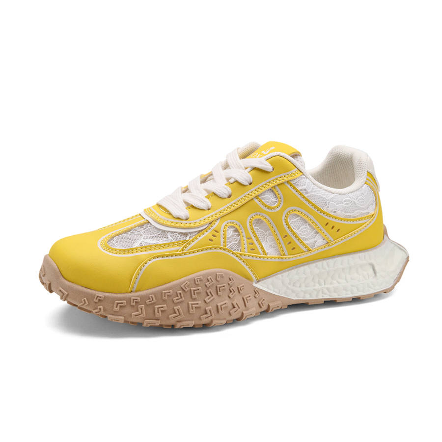 Marino Orlandi FOXER x Marino Orlandi Height Increasing Abrasion Resistant Low top Casual Shoes Women's Yellow