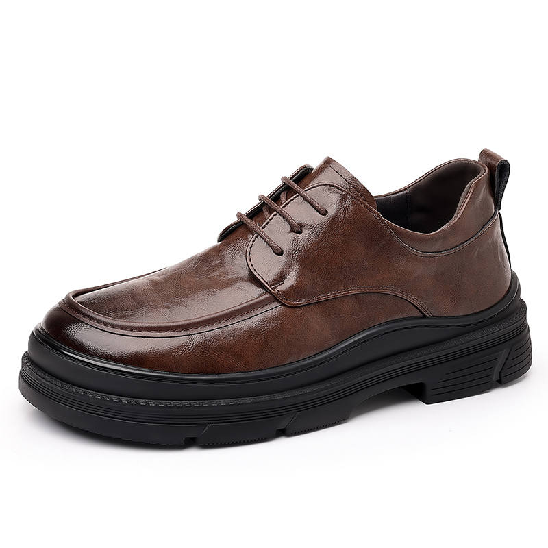 CITONGXIANSHENG Microfiber Leather Casual Shoes Men's Brown