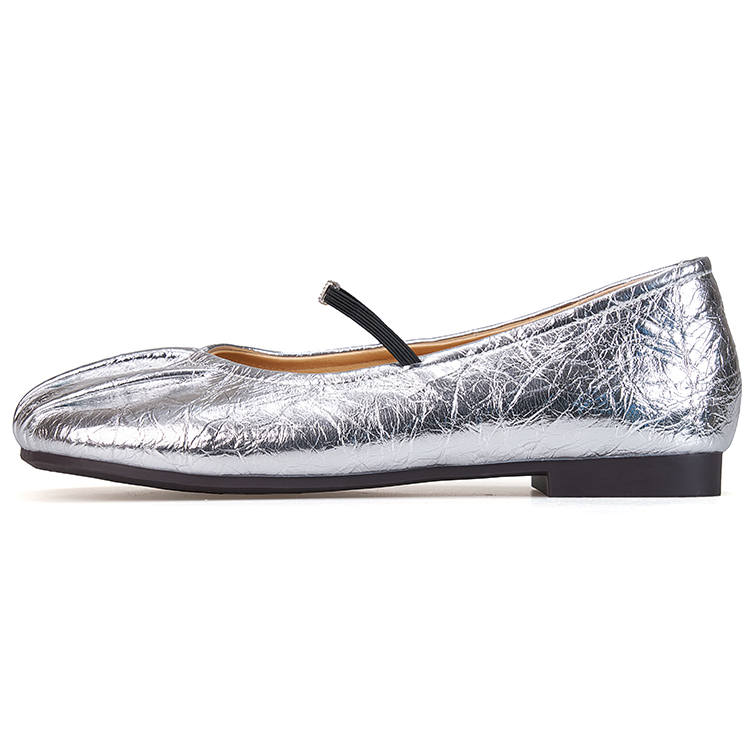 Joy&Mario Synthetic Leather Mary Jane Shoes Women's Silver