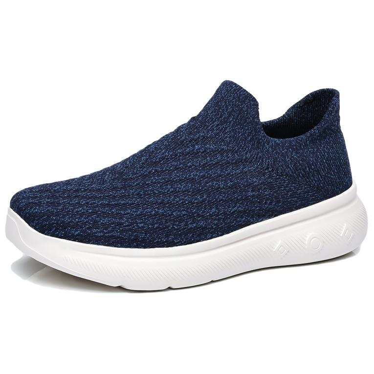 AOKANG Trendy Collection Fabric Breathable Low top Casual Shoes Men's Navy Blue