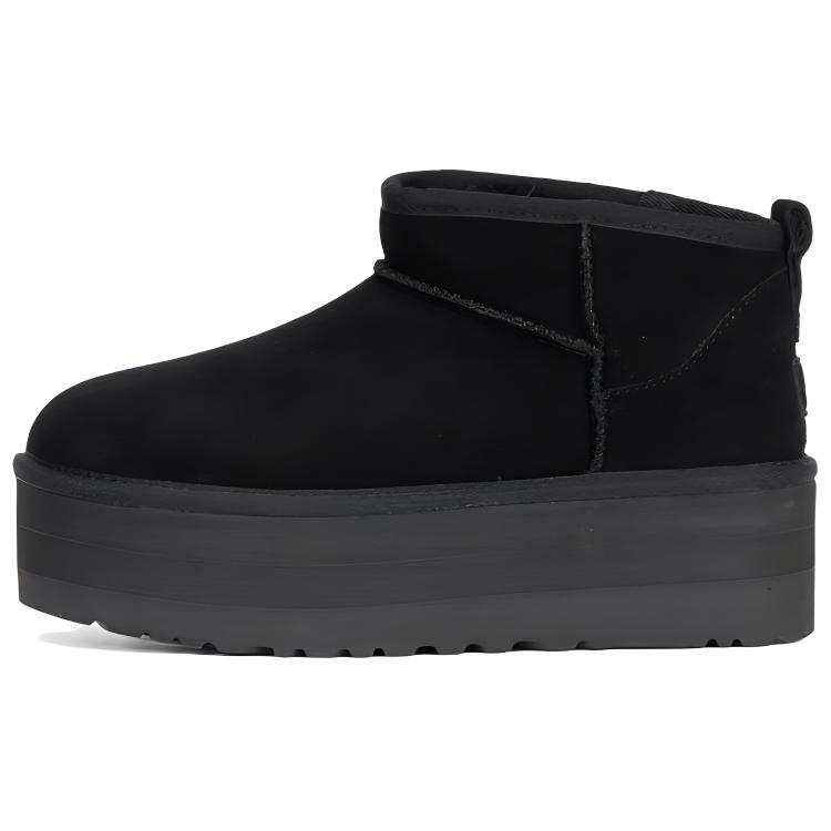UGG CLASSIC ULTRA MINI Fleece Lined, Classic Minimalist Style, Versatile Fashion Short Snow Boots Women's Black