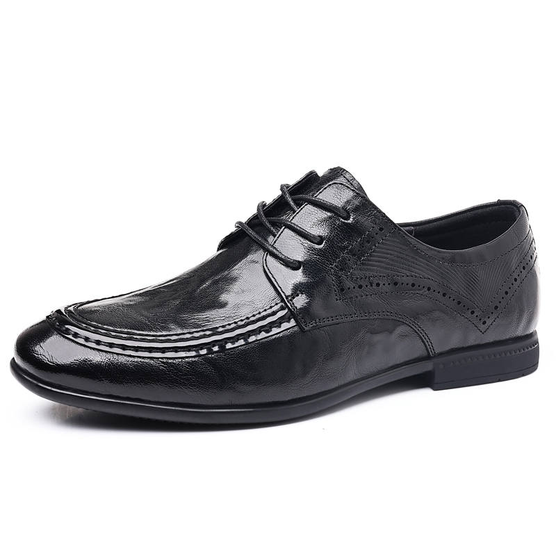 SHUPATE Cow Leather Dress Shoes Men's Black