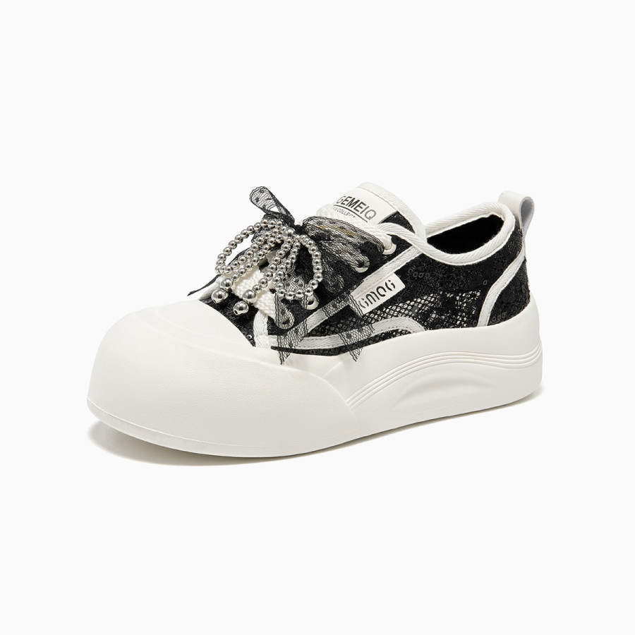 GEMEIQ Textile, Synthetic Leather Low top Skateboard Shoes Women's