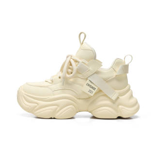 CHIYEANDE Cow Split Leather Low top Chunky Sneakers Women's