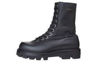 OAMC Leather Short Combat Boots Men's Black