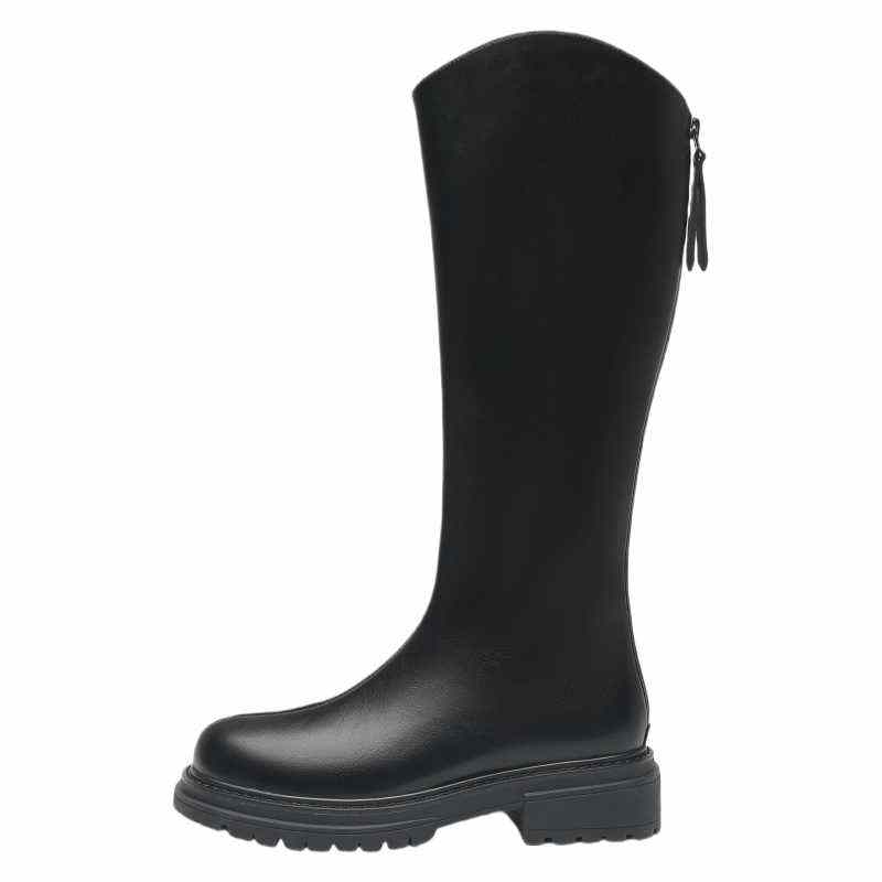 DUSTO Knee High Boots Women's Black/Beige/Coffee