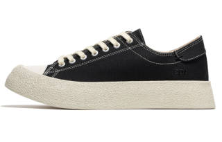 East Pacific Trade Canvas Lace Up Low top Skateboard Shoes Men's Black