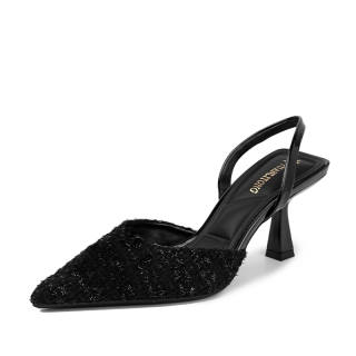 JIUXINGDAO Fabric Slim Heel High Heels Women's