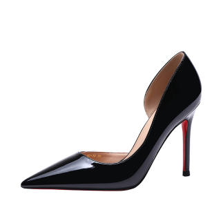 RoseDoris Patent Leather Slim Heel High Heels Women's