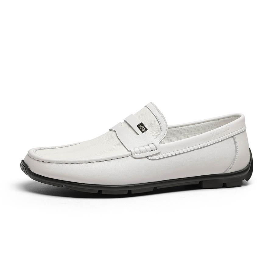 VOLO Casual Shoes Gommino Loafers Men's White