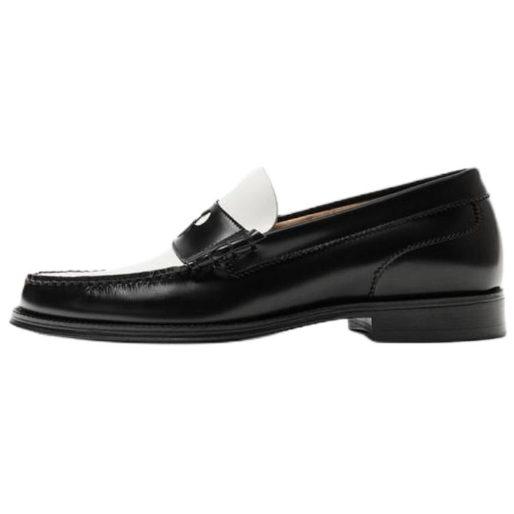 ZARA X Harry Lambert Cow Leather Loafers Men's Black White