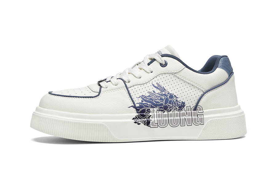 HLA Chinese Dragon Collection Synthetic Leather Low top Skateboard Shoes Men's